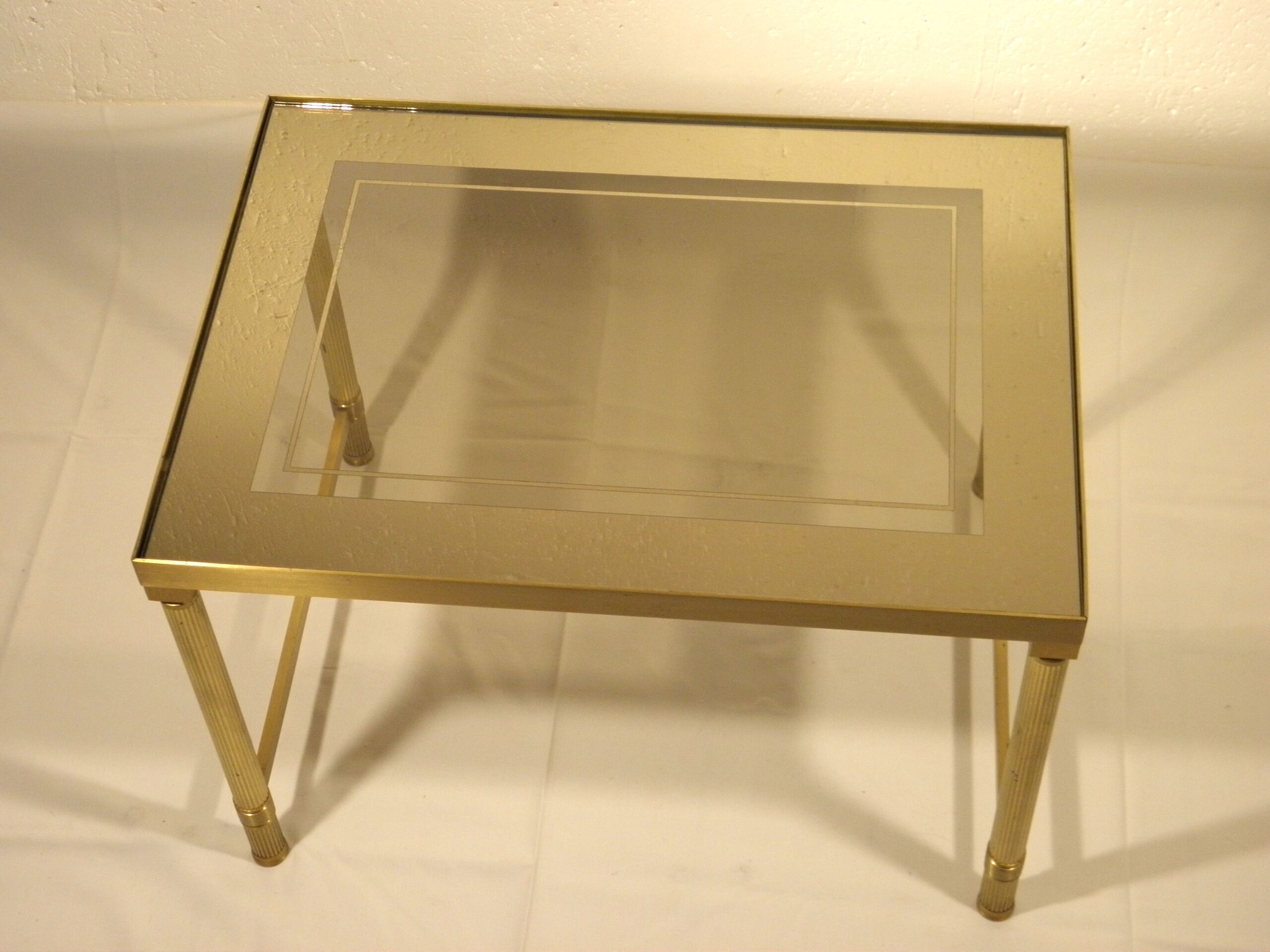 Brass and glass nesting tables