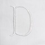 M and D monogram embroidered sheet