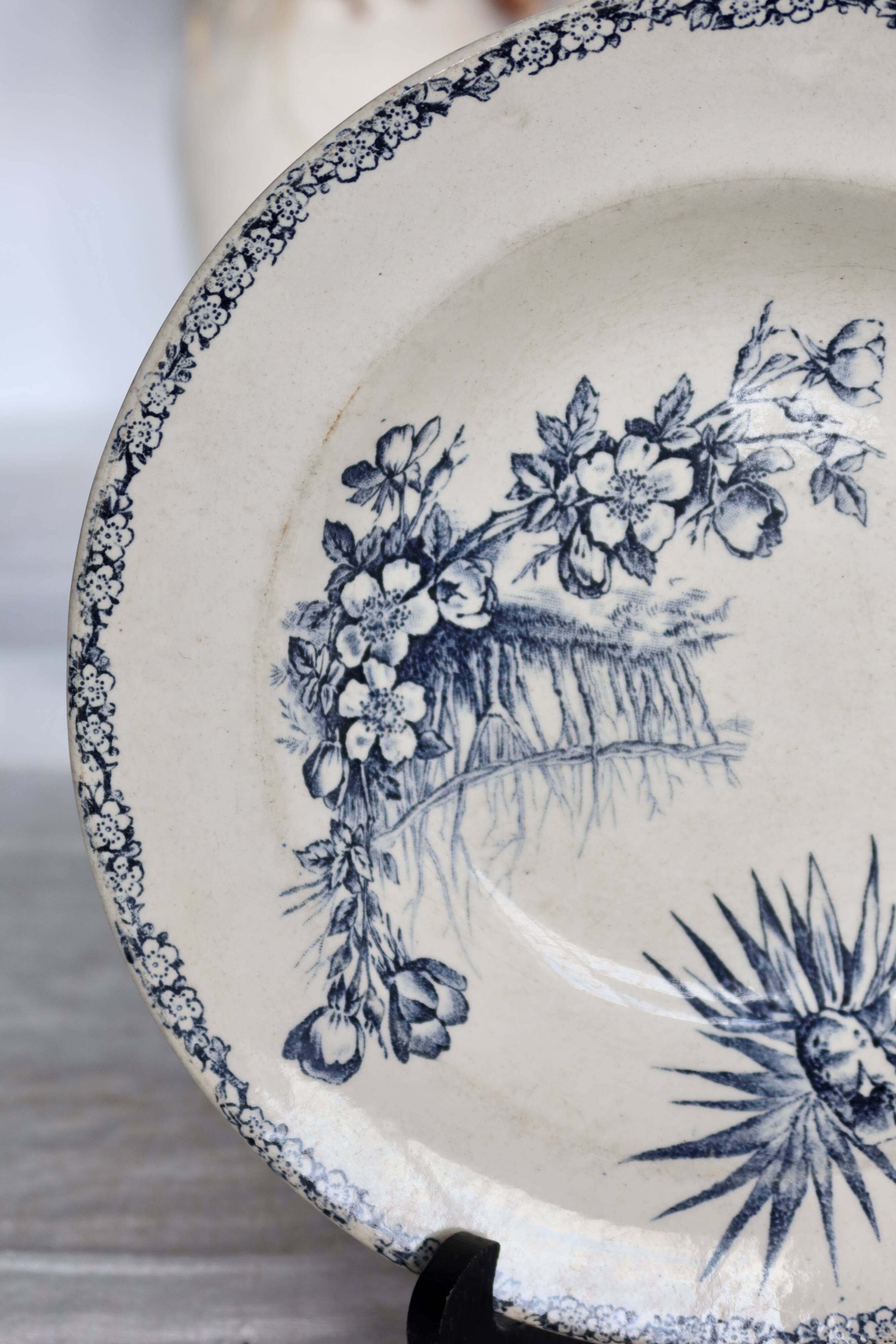 Old ironstone soup plate – Grand Dépôt Émile Bourgeois