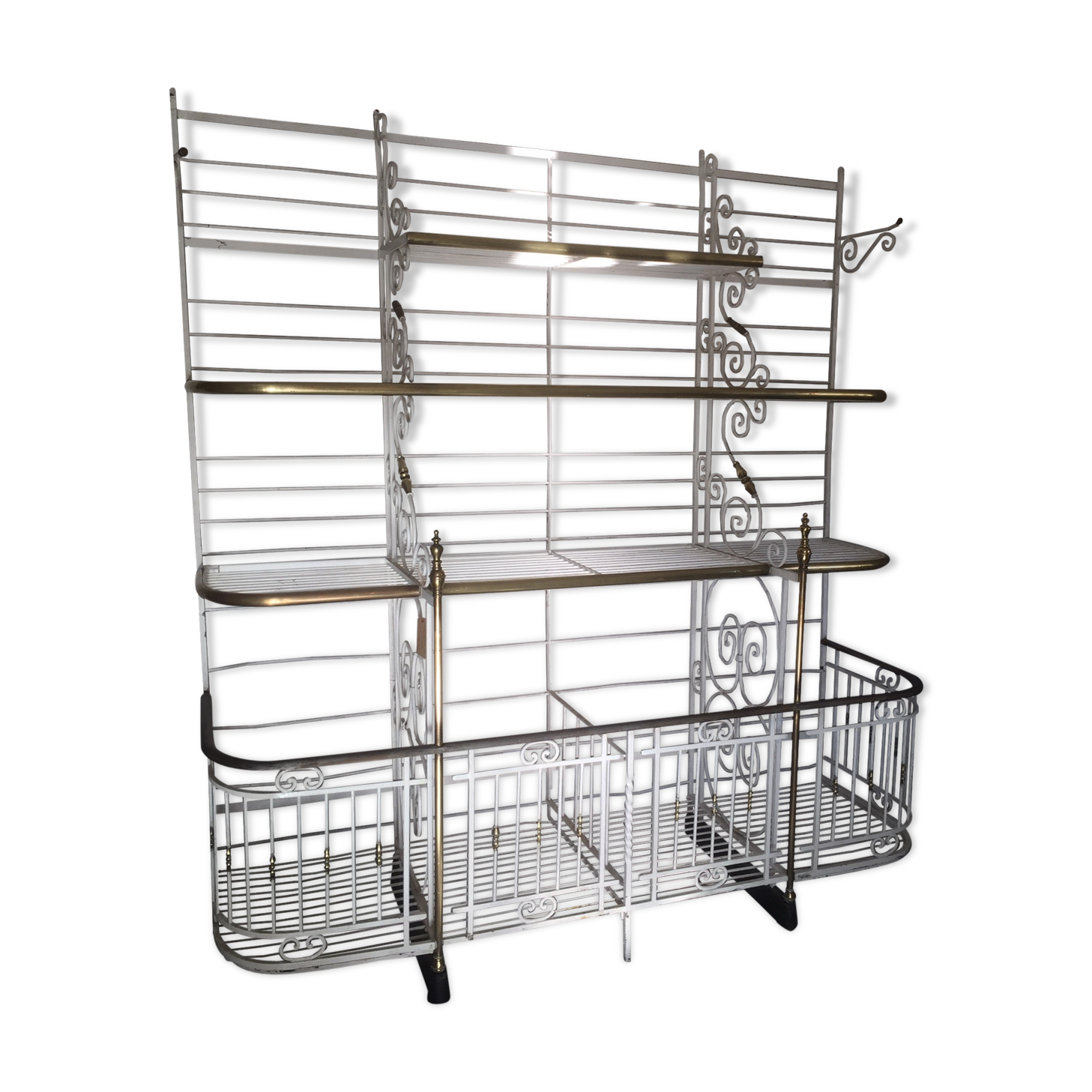 Bakery in 1900 wrought iron shelf