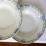 4 vintage deep plates from St Amand 220628