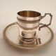 2 silver metal cups
