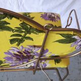 Fauteuil fleuri en fer forgé