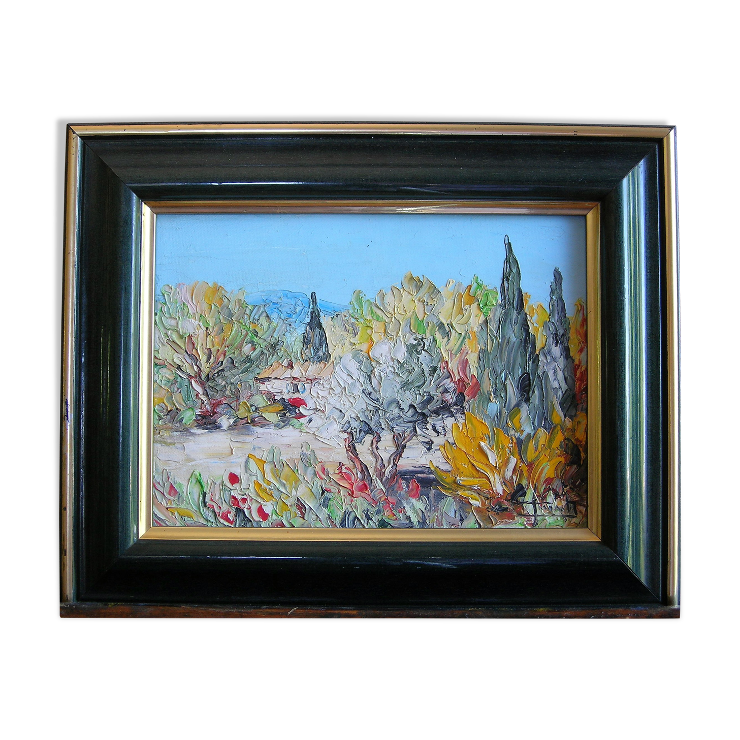 Mediterranean landscape oil on canvas (XXth)