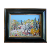 Mediterranean landscape oil on canvas (XXth)