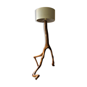 lampadaire ancien tripode - bois