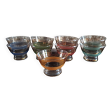 9 old granita champagne cups from the 50s