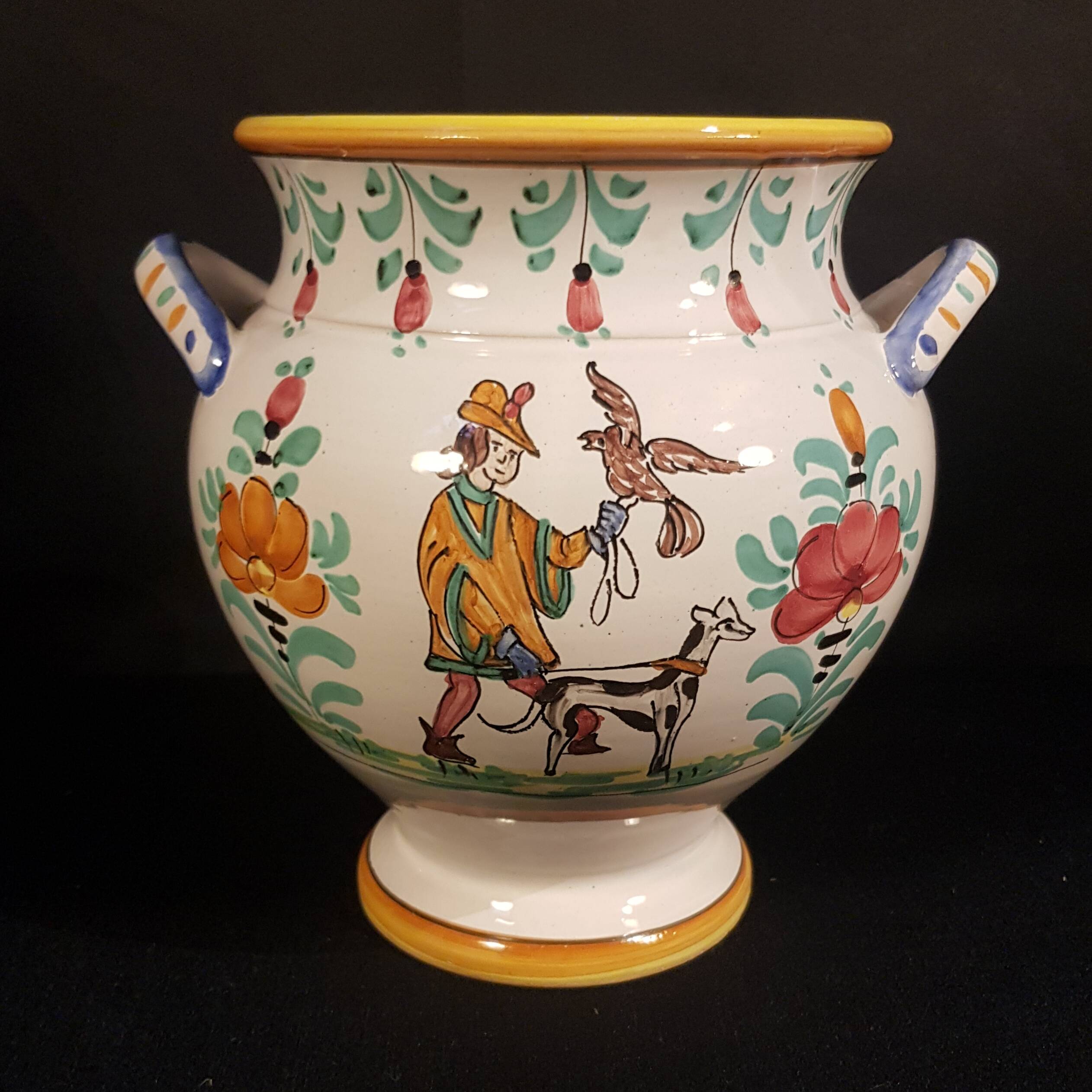Italian earthenware vase