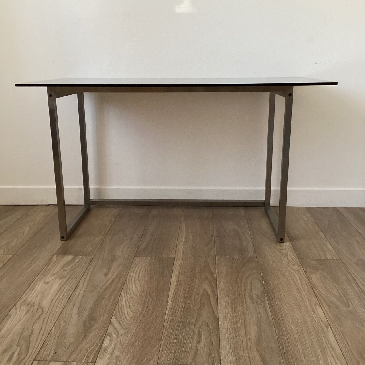 Metal and glass design desk