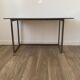 Metal and glass design desk