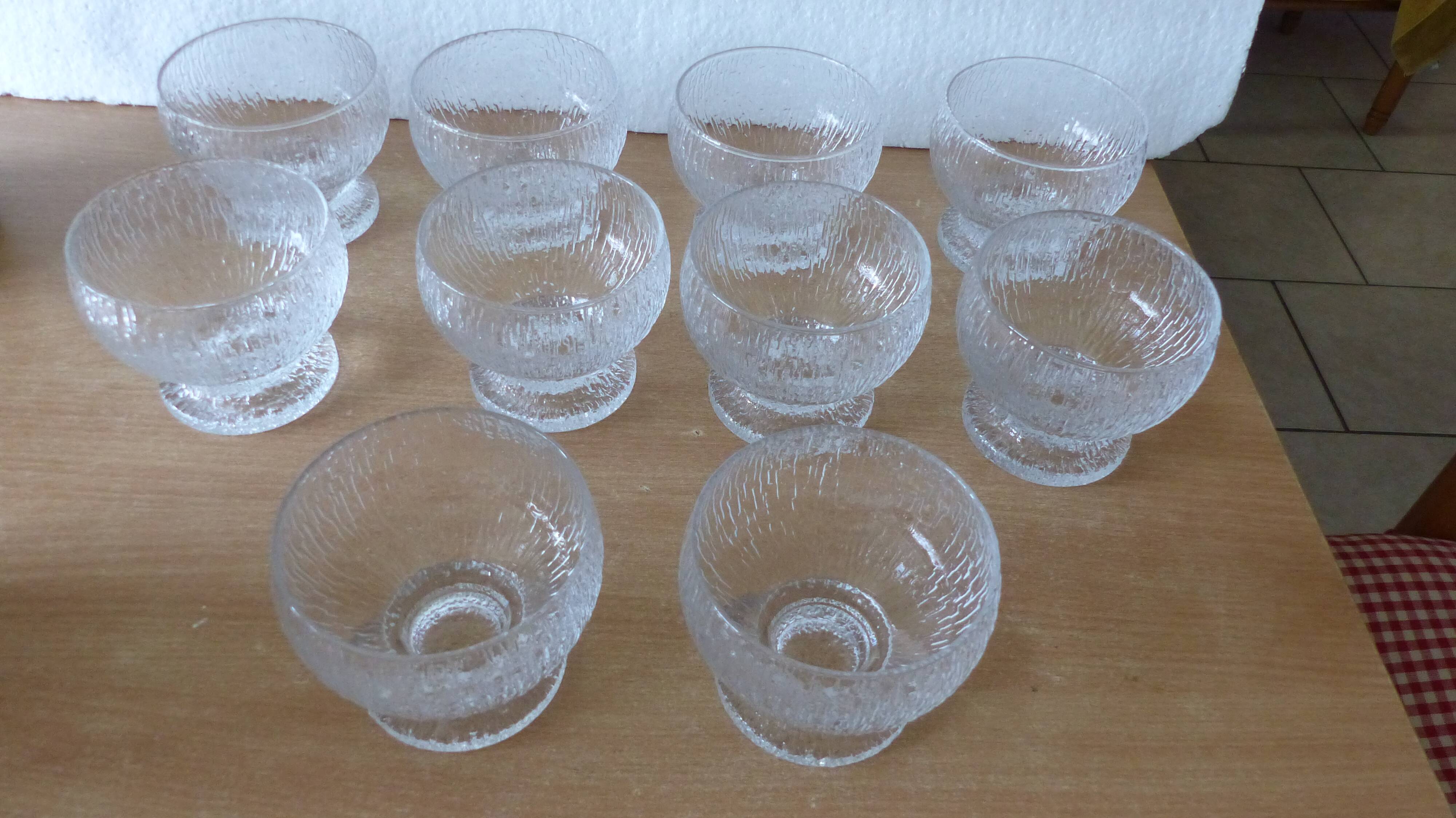 Lot de 10 coupes à glace
