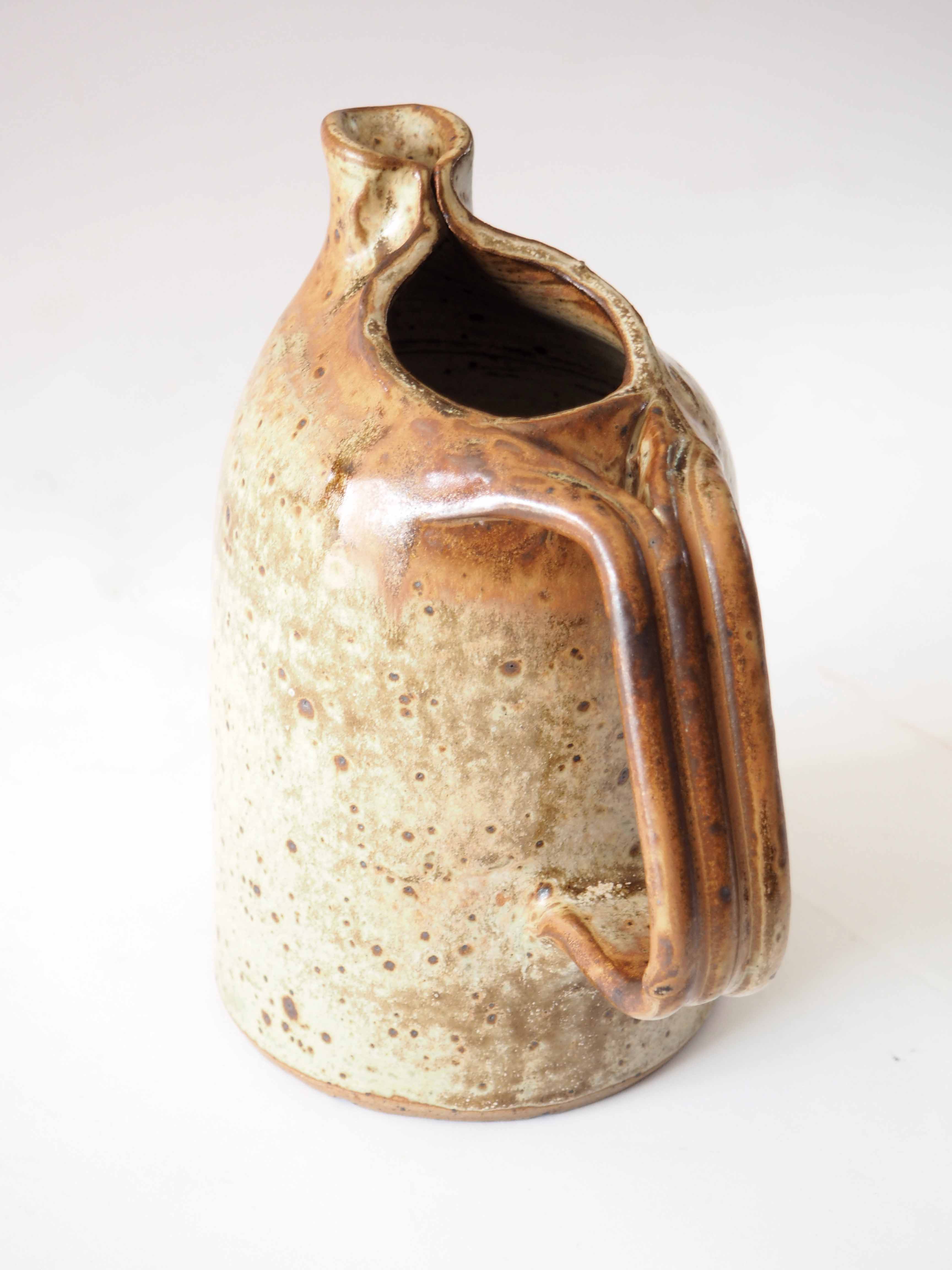 Pinched sandstone pitcher