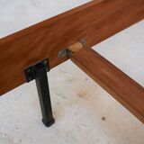 With suspended nightstands vintage teak bed