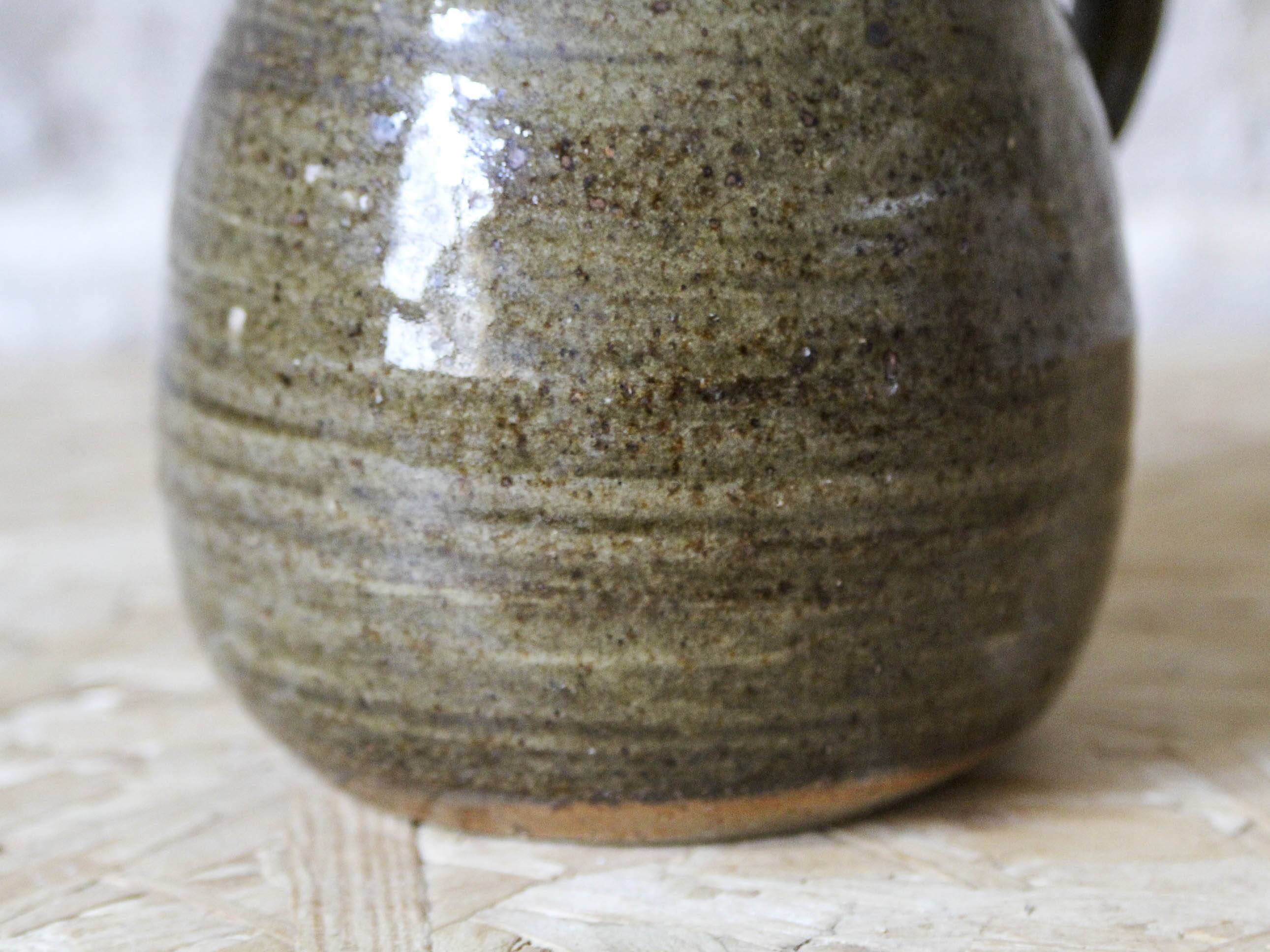 Enamelled stoneware pitcher Fontgombault Abbey