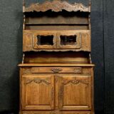Louis XV Provençal double-body oak bookcase buffet