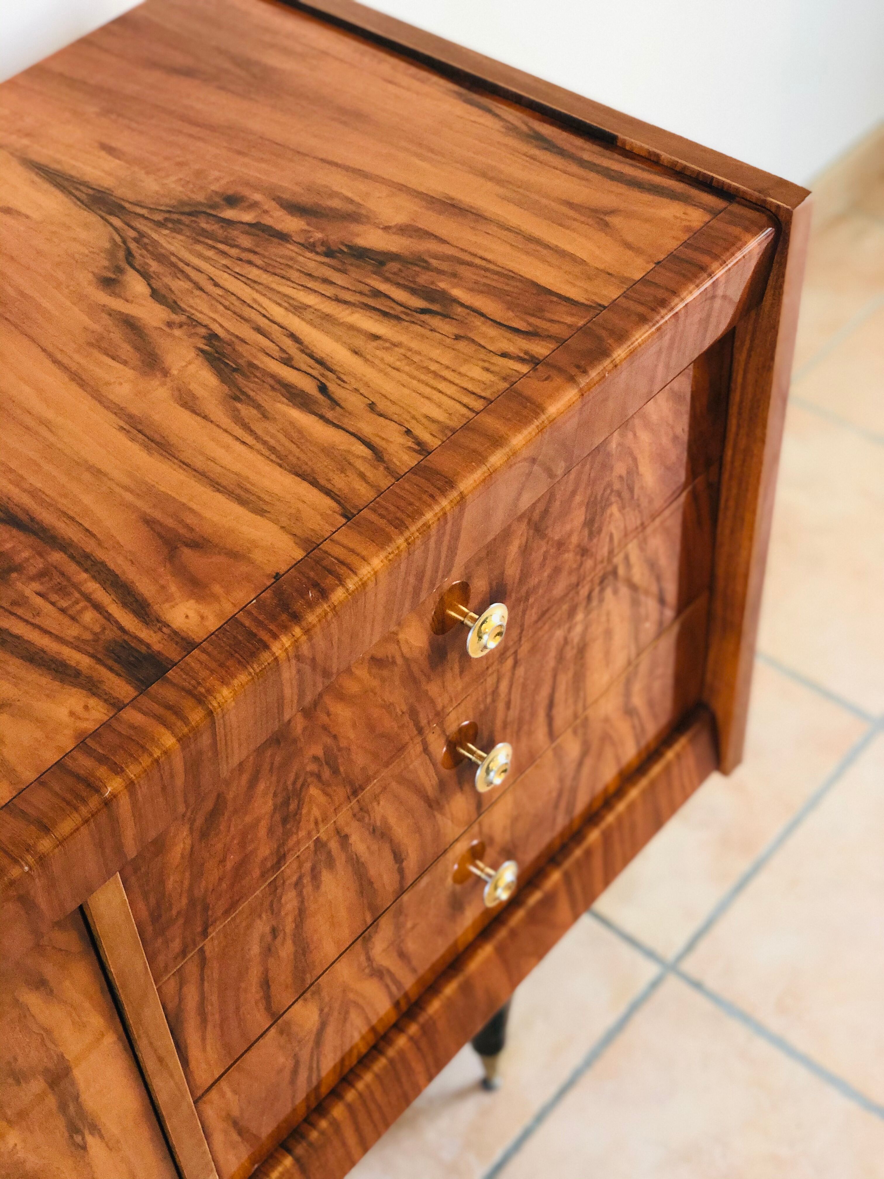 Walnut art deco sideboard