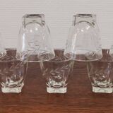 Set of 9 French Cordial BVB aperitif glasses