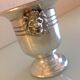 Medicis egg cup in silver metal