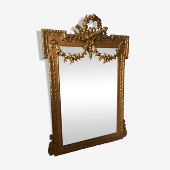 Classic mirror with gilding 115x79cm
