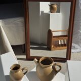 Rectangular mirror with wooden frame 88x62