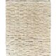 Berber Beni ouarain M'rirt rug in white natural wool