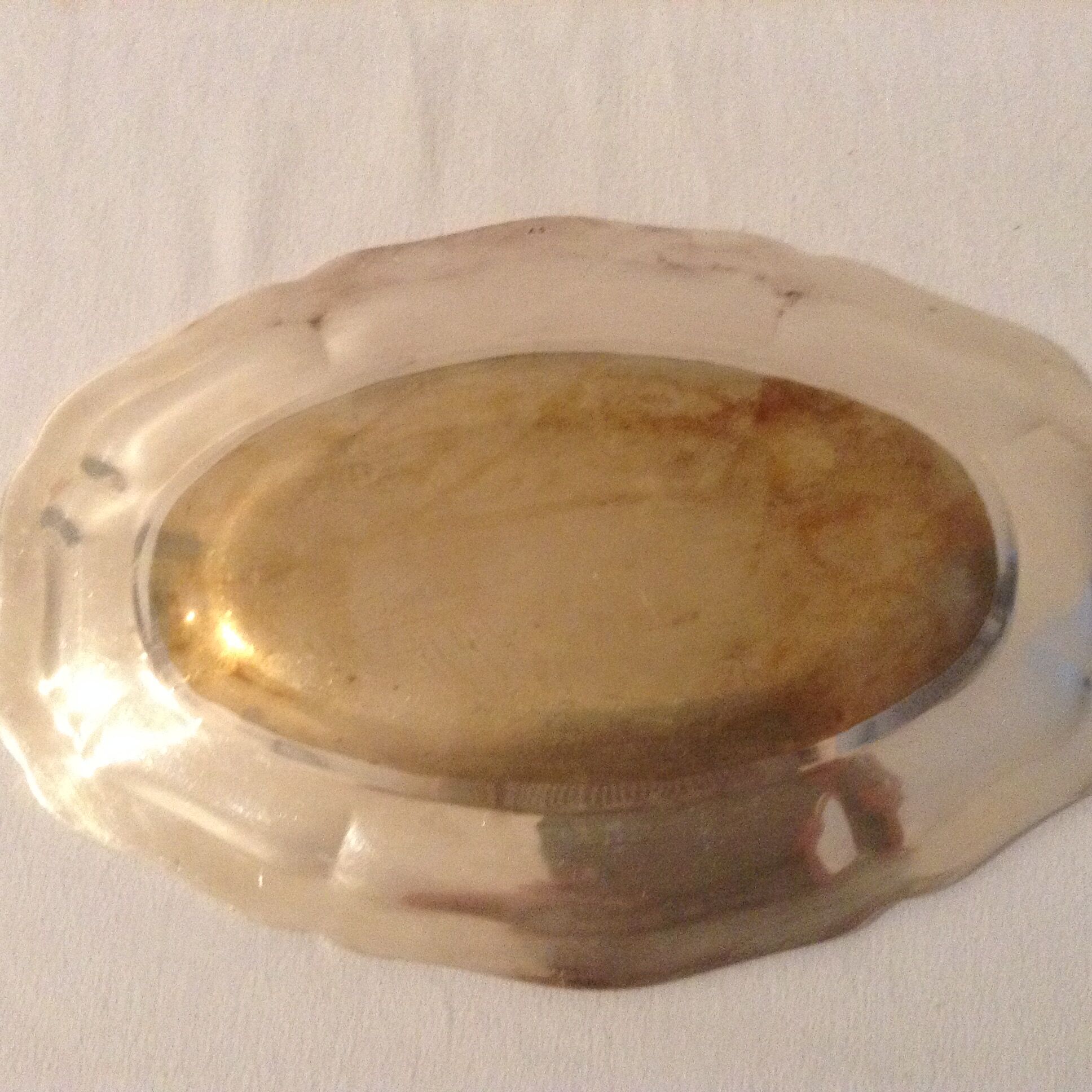 Plat ovale en métal argenté