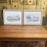 Pair of watercolors signed P OPal