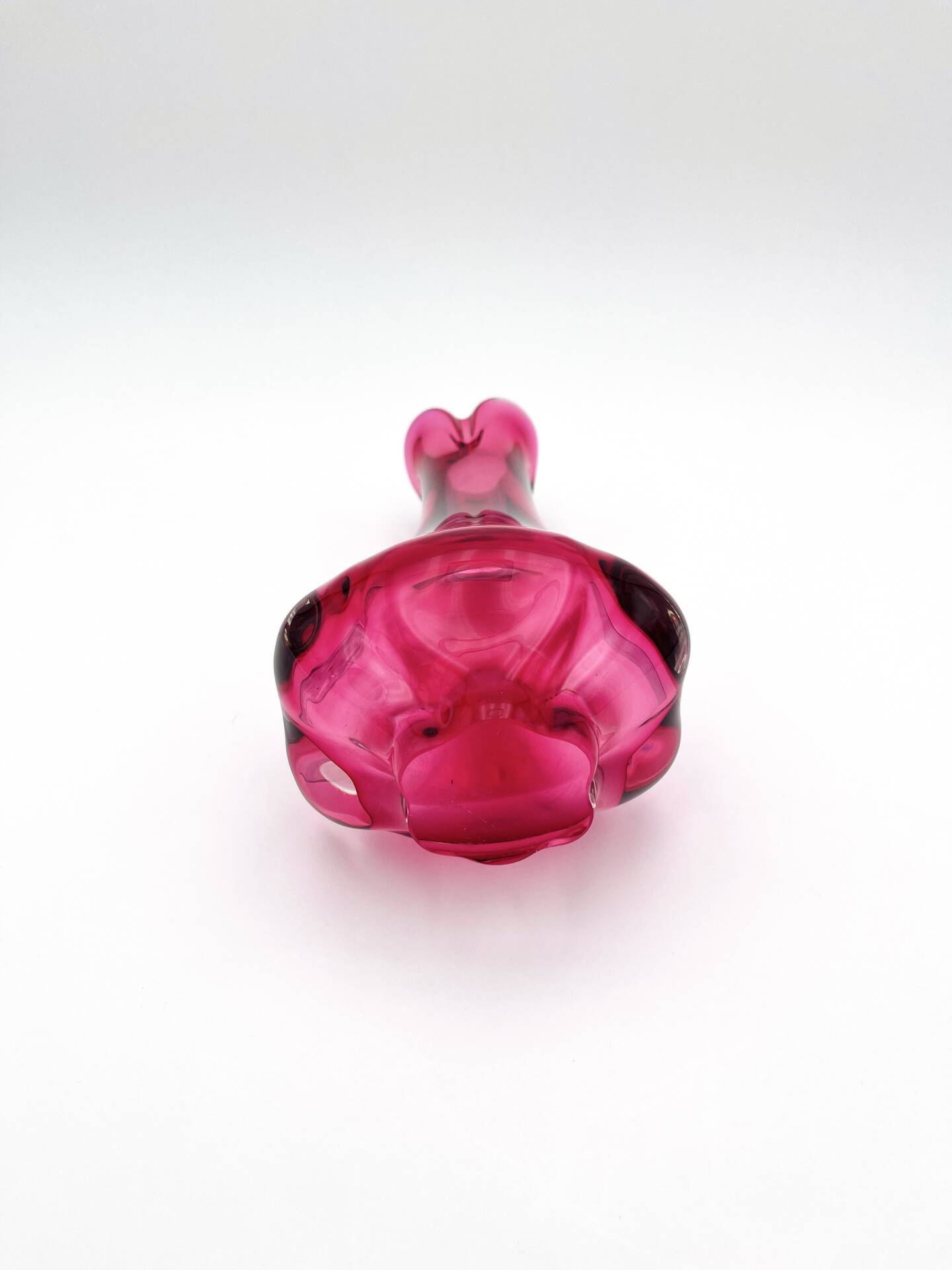 Set of 2 Organic Art Vases Josef Hospodka - Sommerso Fuchsia