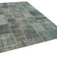 Handmade turkish overdyed 200 cm x 300 cm grey patchwork carpet