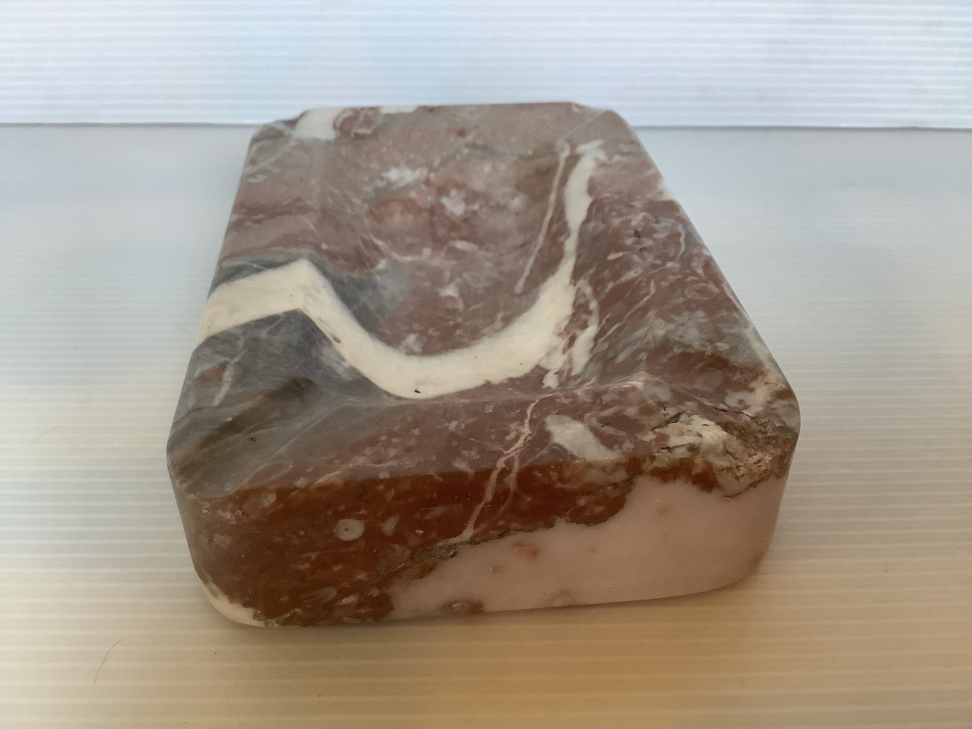 Empty marble ashtray pocket