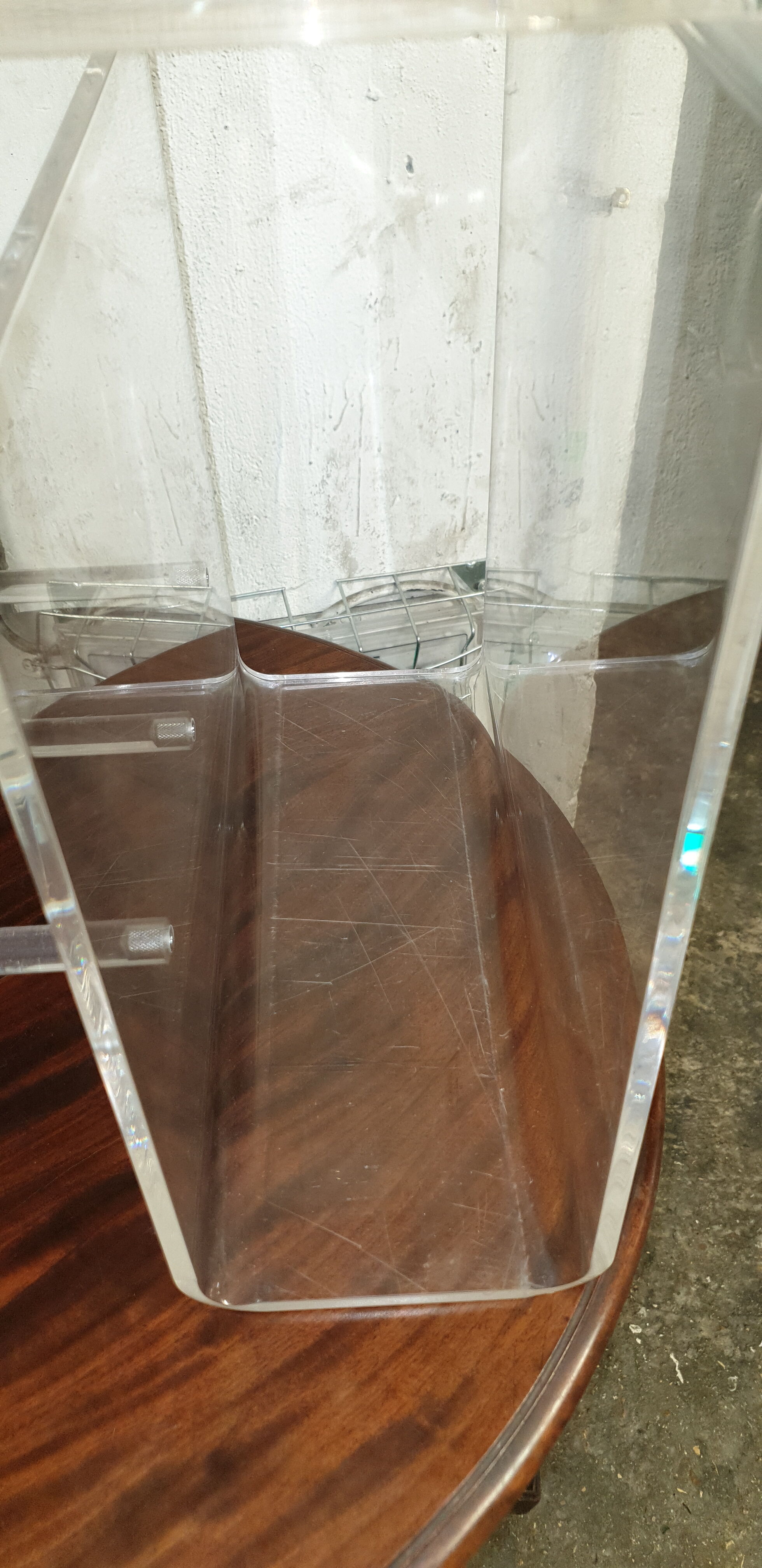 Vintage Plexiglas coffee table David Lange