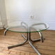 Vintage round tubular coffee table 1970