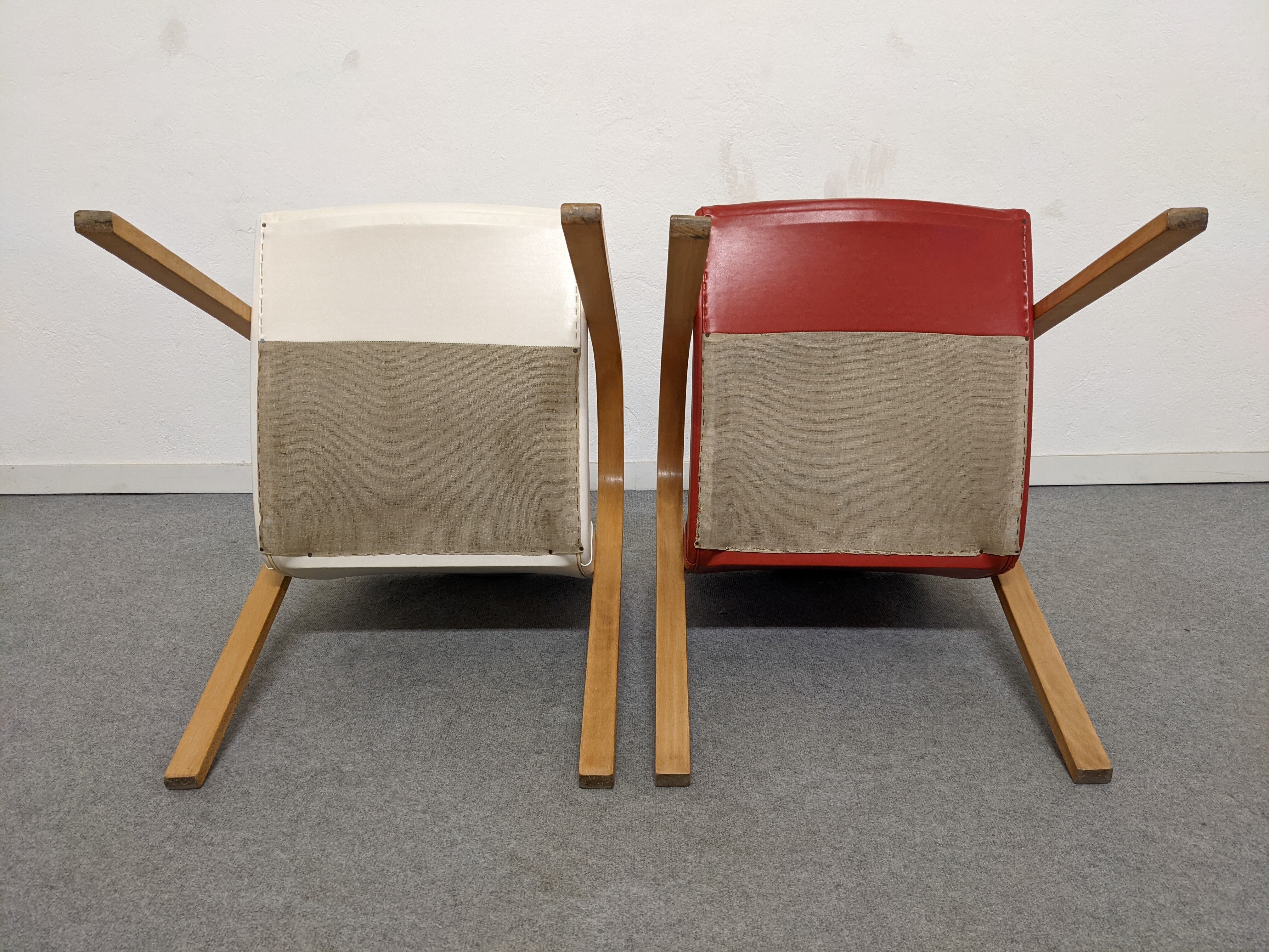 Pair of Bow Wood armchairs from the 50s/60s by Steiner
