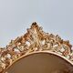 Golden metal psyche mirror 30x50cm