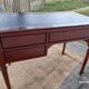 Black leather desk with extensions