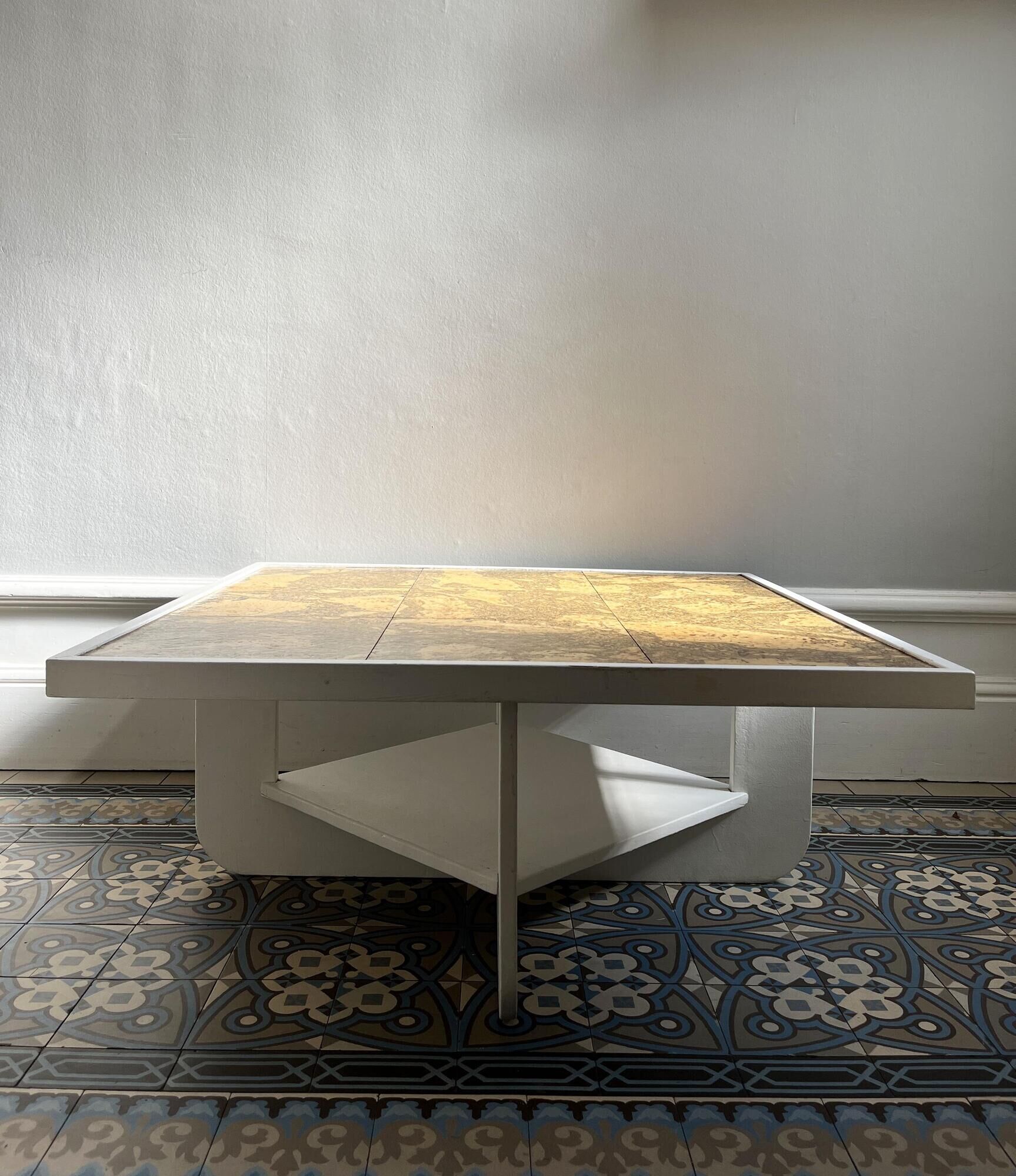 Wood and cork coffee table 1970