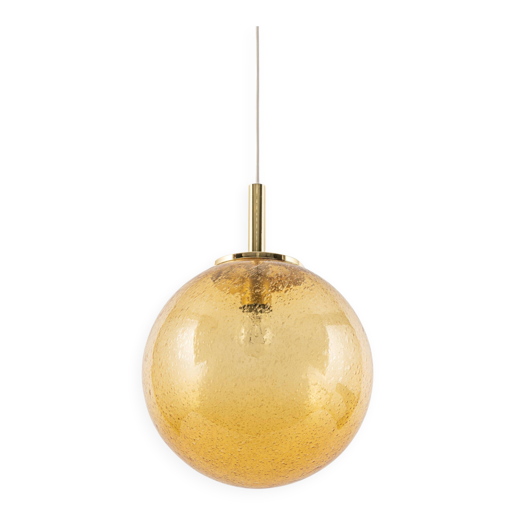Murano ball pendant light by Doria, Germany, 1970s