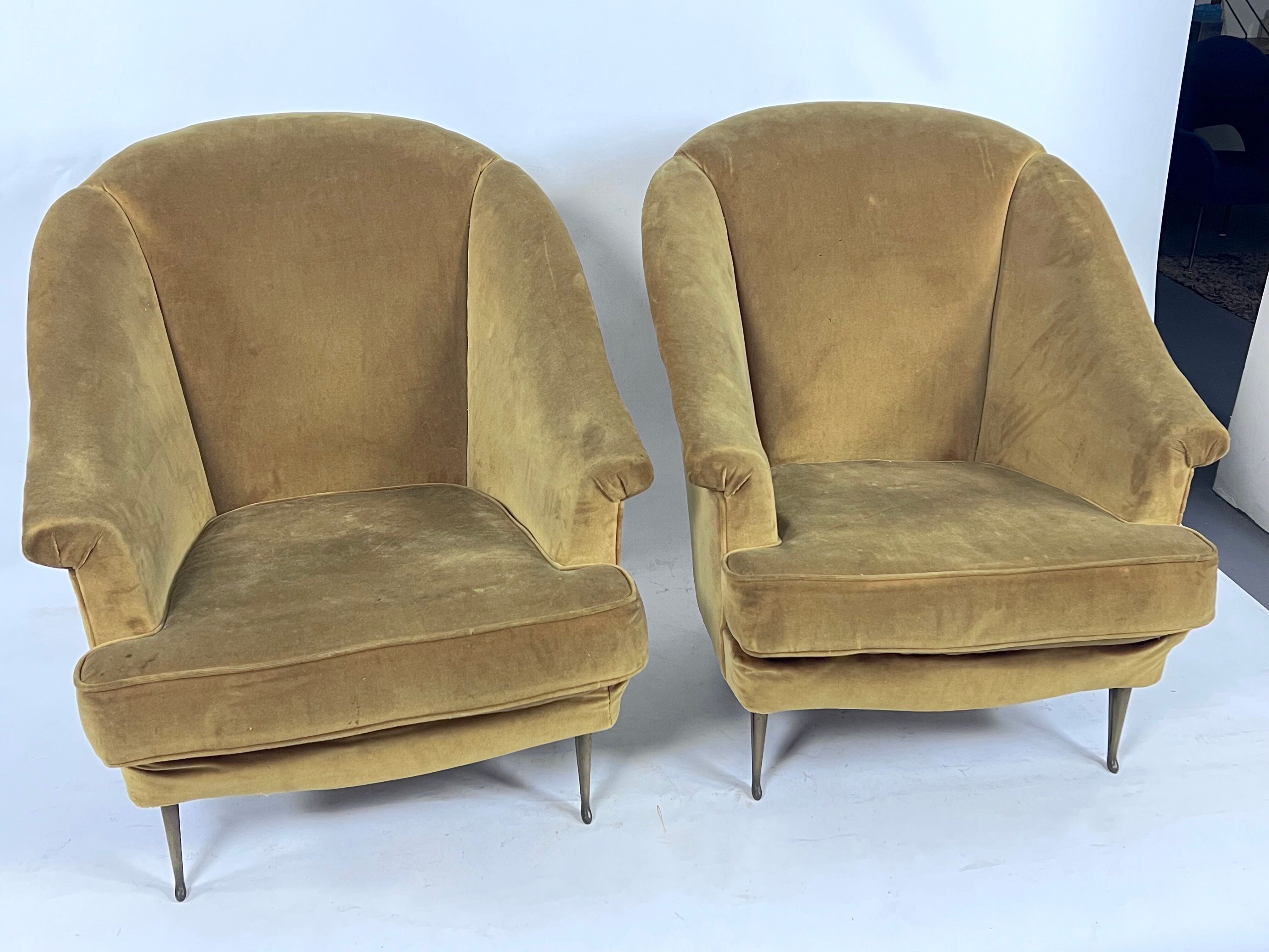 Isa Bergamo, armchairs, Italy 1950s