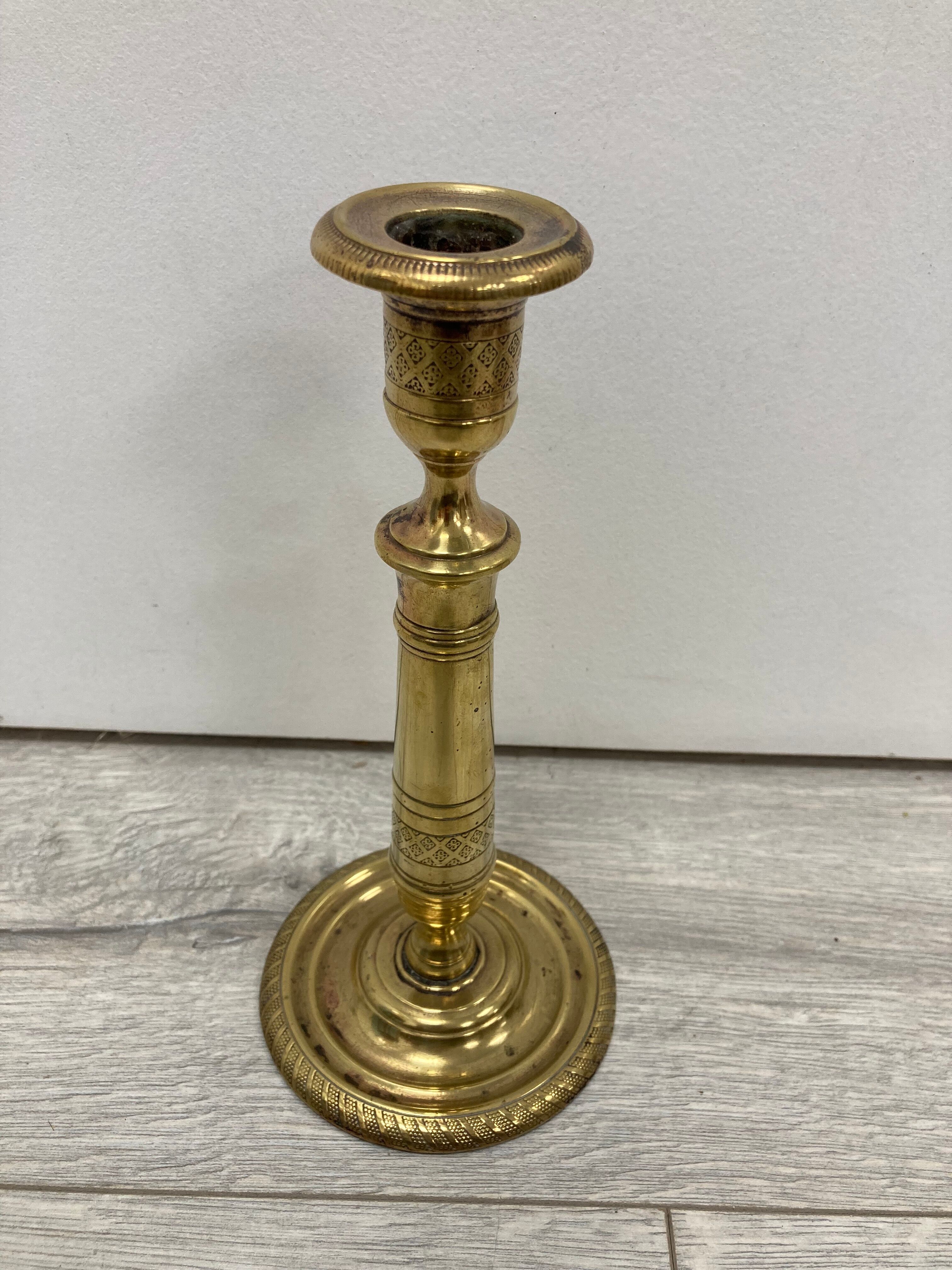 Bougeoir en laiton vintage