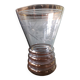 Vase vintage des années 70 en verre ciselé