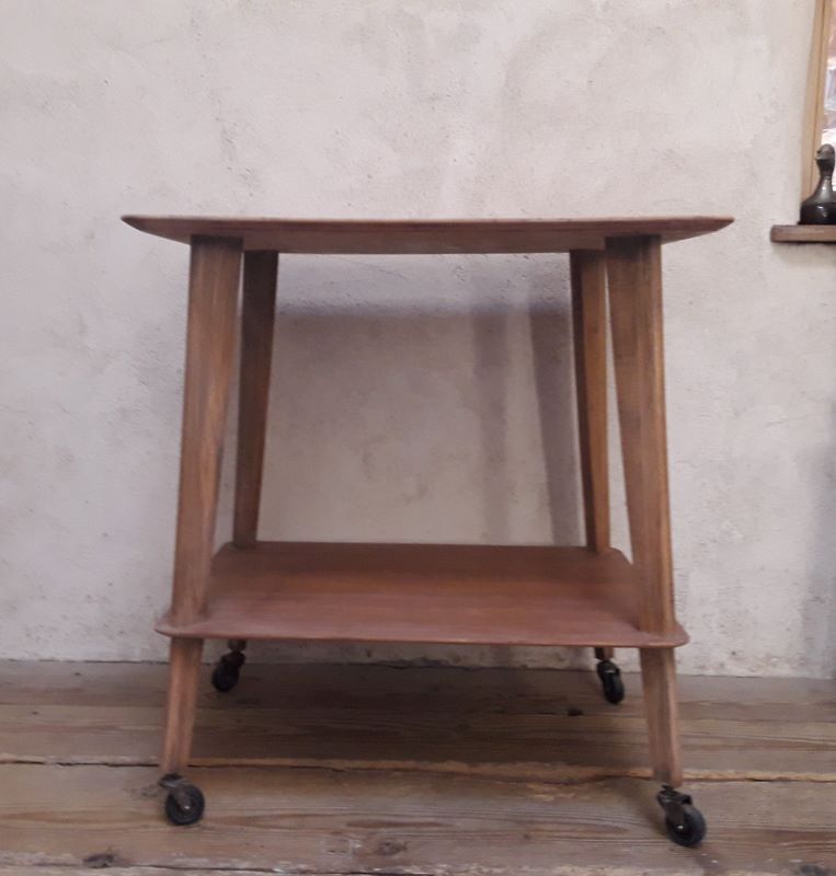 Table served legs compass with wheels 1950s