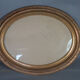 Ancien cadre oval bois stuc dor