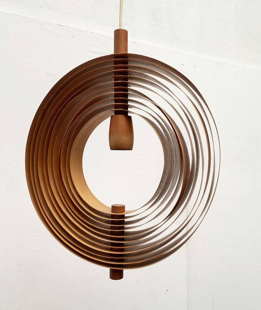 Mid-Century Teak Moon Lamps, 1960s, set of 2