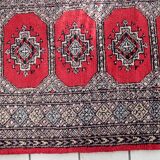 Mid-century vintage Uzbek Bukhara style wool runner 85cm x 241cm (1C1198)