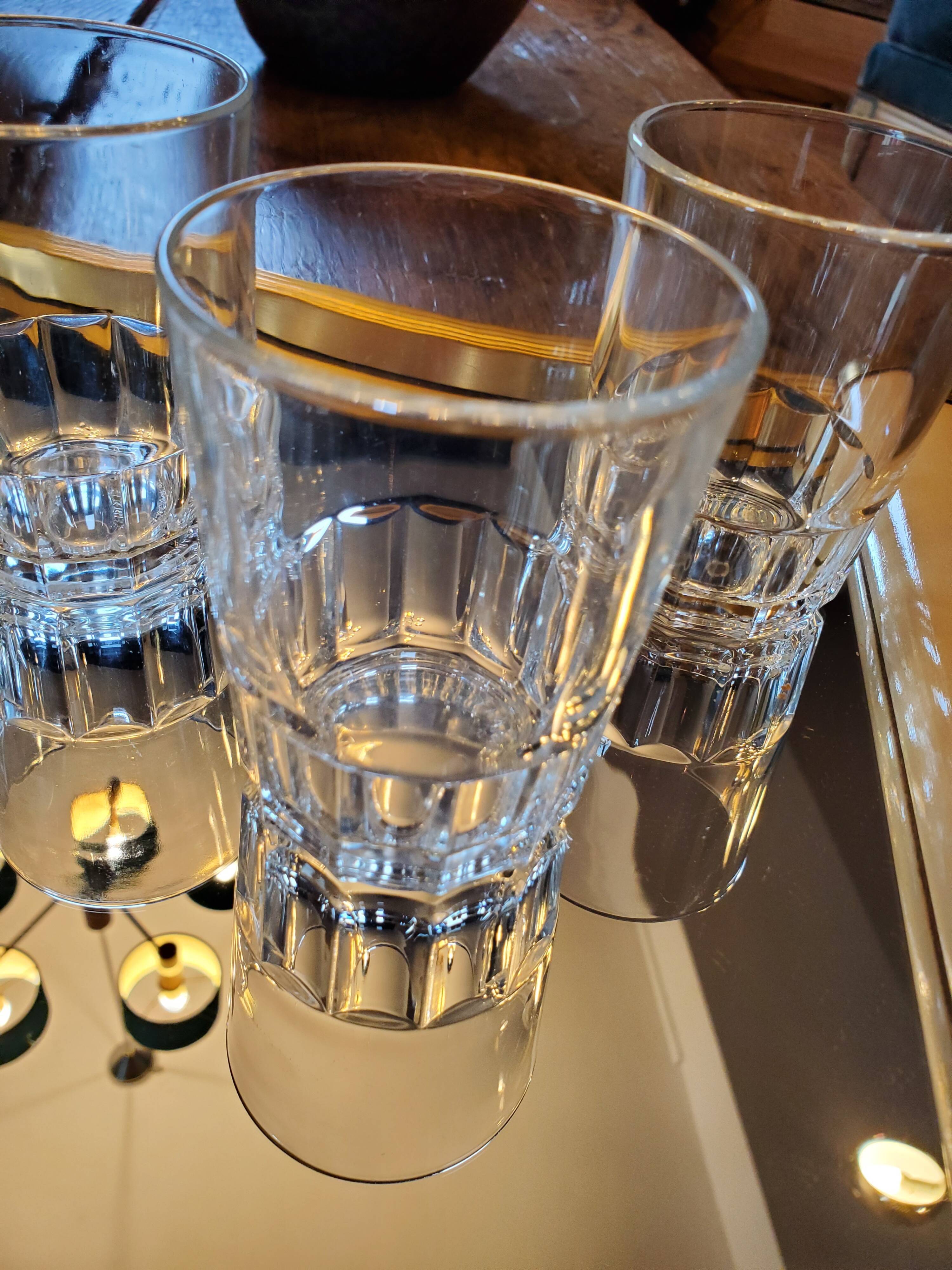 8 50's water glasses