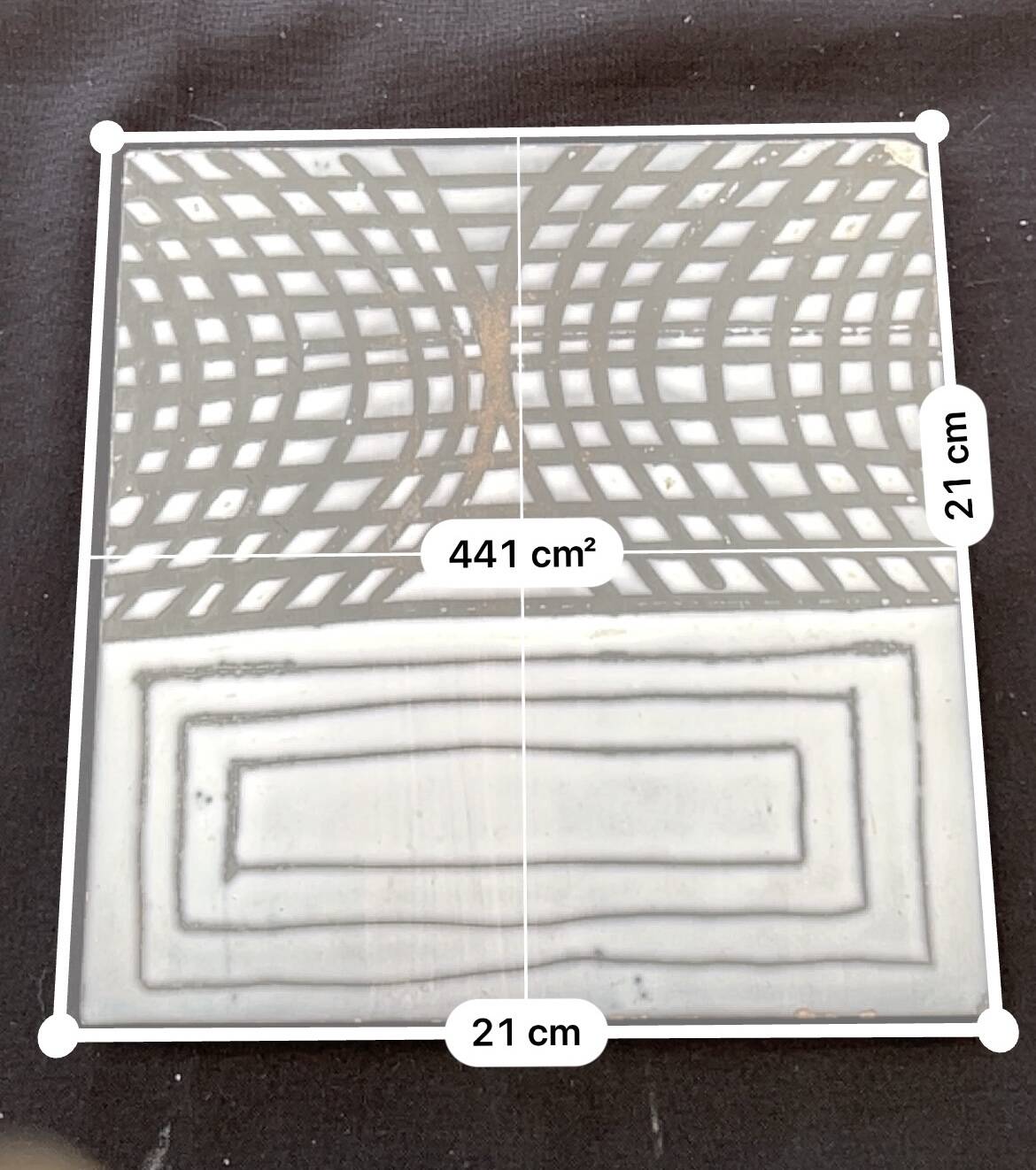 2 Roger Capron tiles – Geometric vintage ceramic