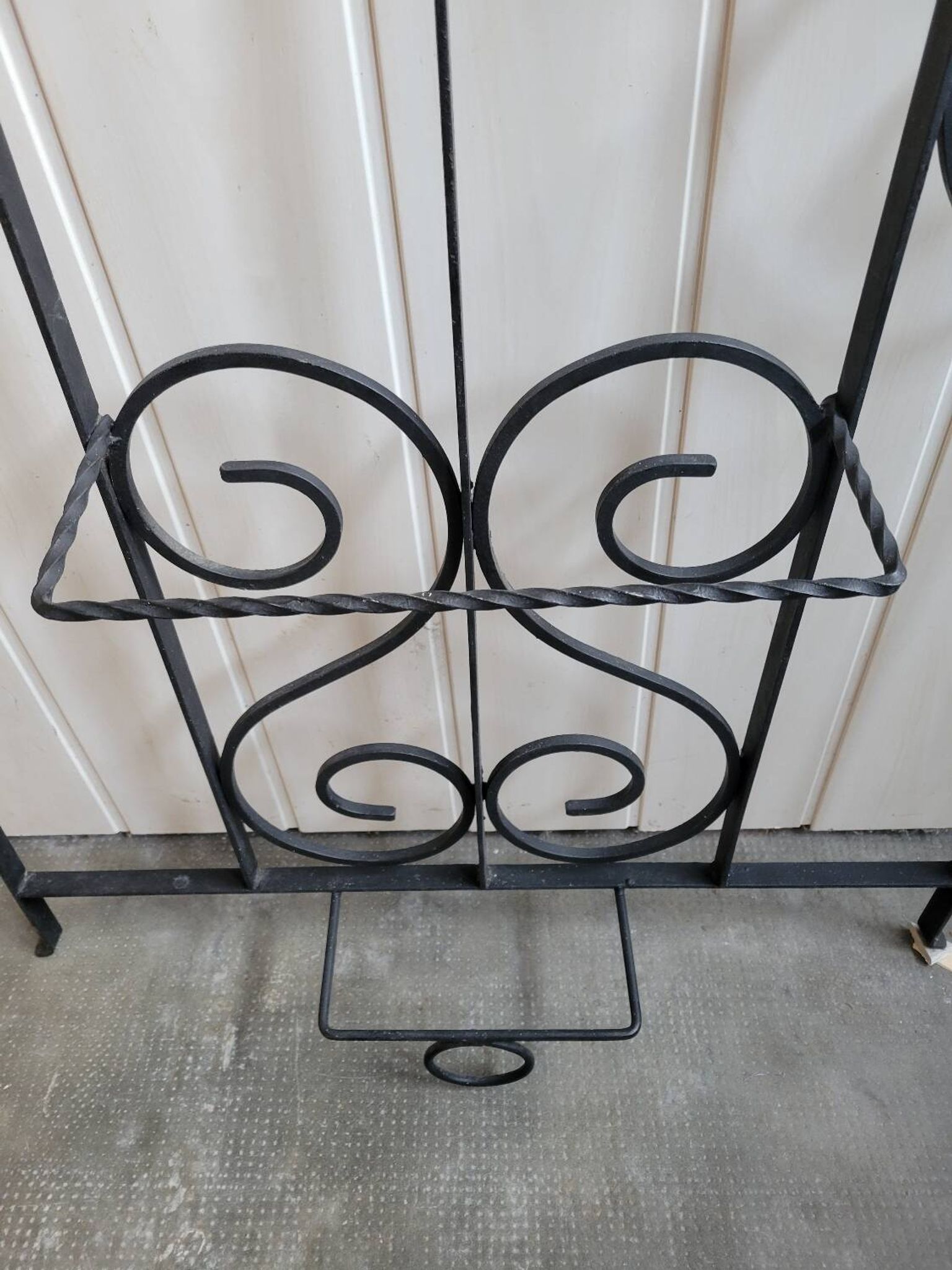 Wrought iron coat and hat rack, 1960s