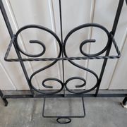 Wrought iron coat and hat rack, 1960s