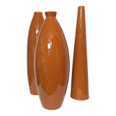 Set of 3 large ceramic vases, 1980