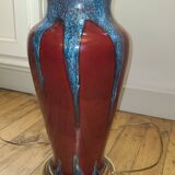 Lampe en Grès Verni Rouge, 1950s